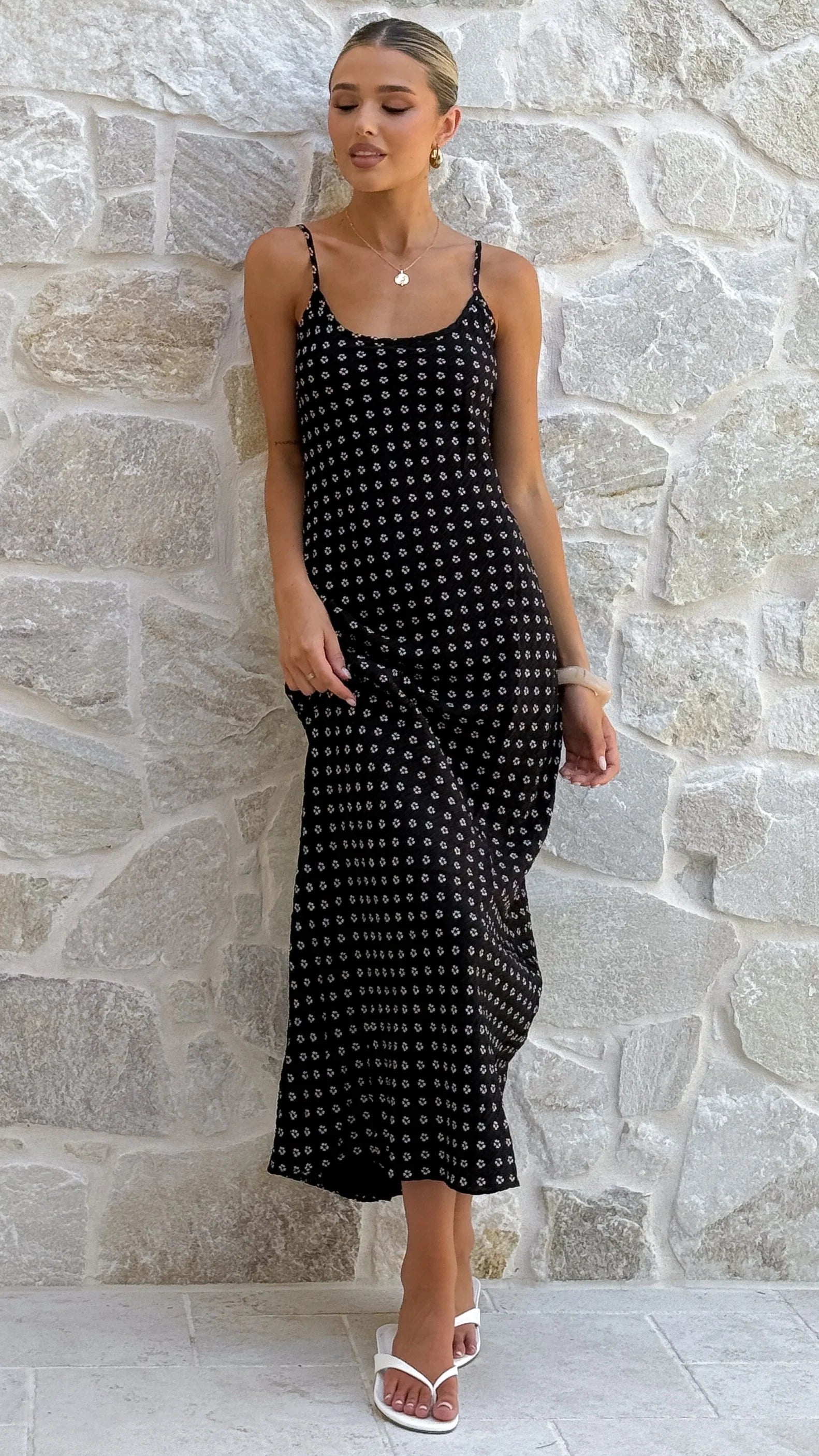 Shania Maxi Dress Black Floral