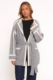 Maloney Tie Front Coatigan Grey