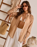 Coastal Charmer Striped Button Down Top