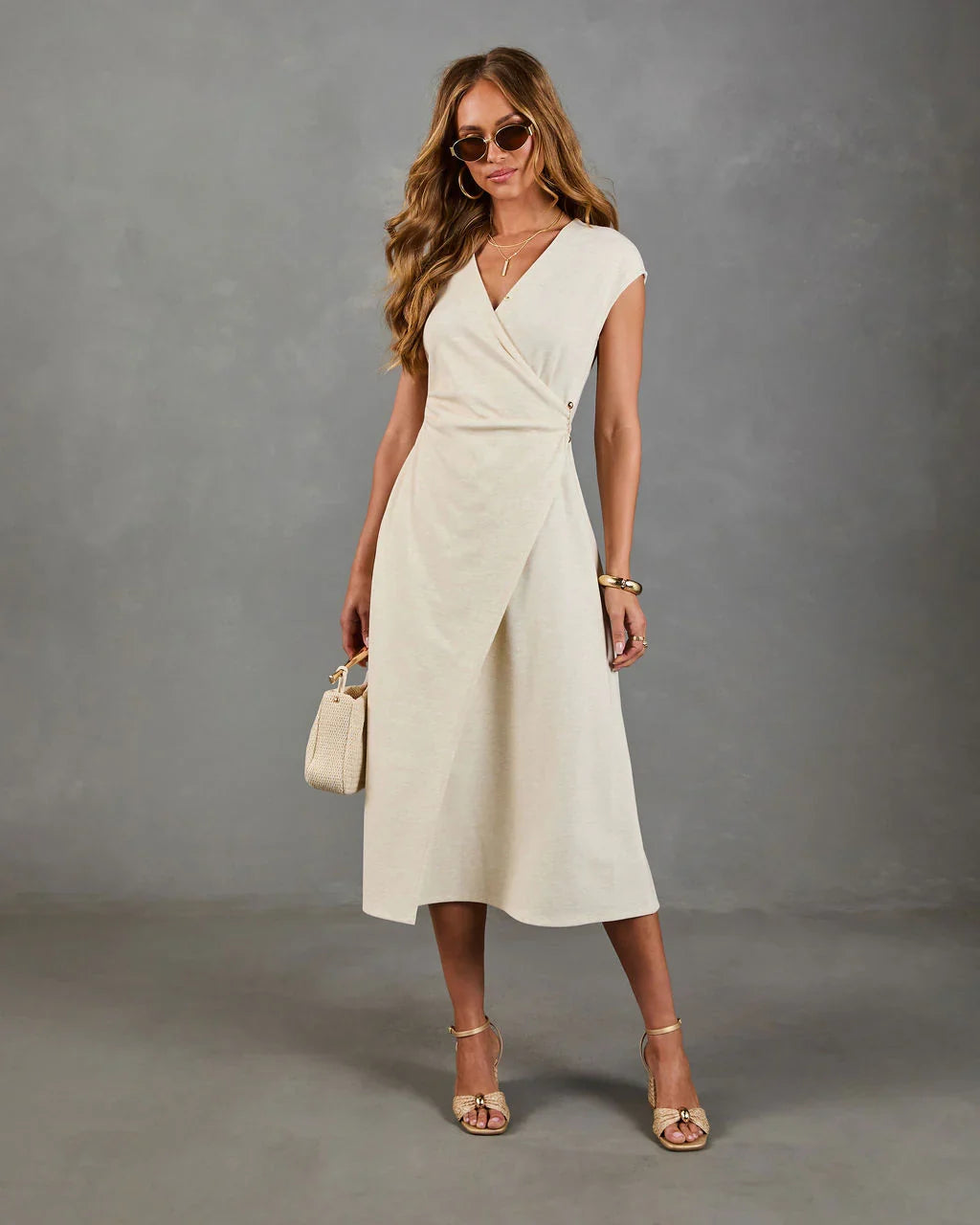 Soft Society Wrap Midi Dress