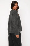 Flashback Knit Cardigan Charcoal