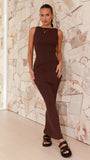 Isla Maxi Skirt Brown