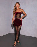 Moonveil Velvet Lace Tank Top