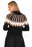 Donner Fairisle Mockneck Sweater Black