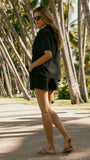 Nadine Shirt and Shorts Set Black