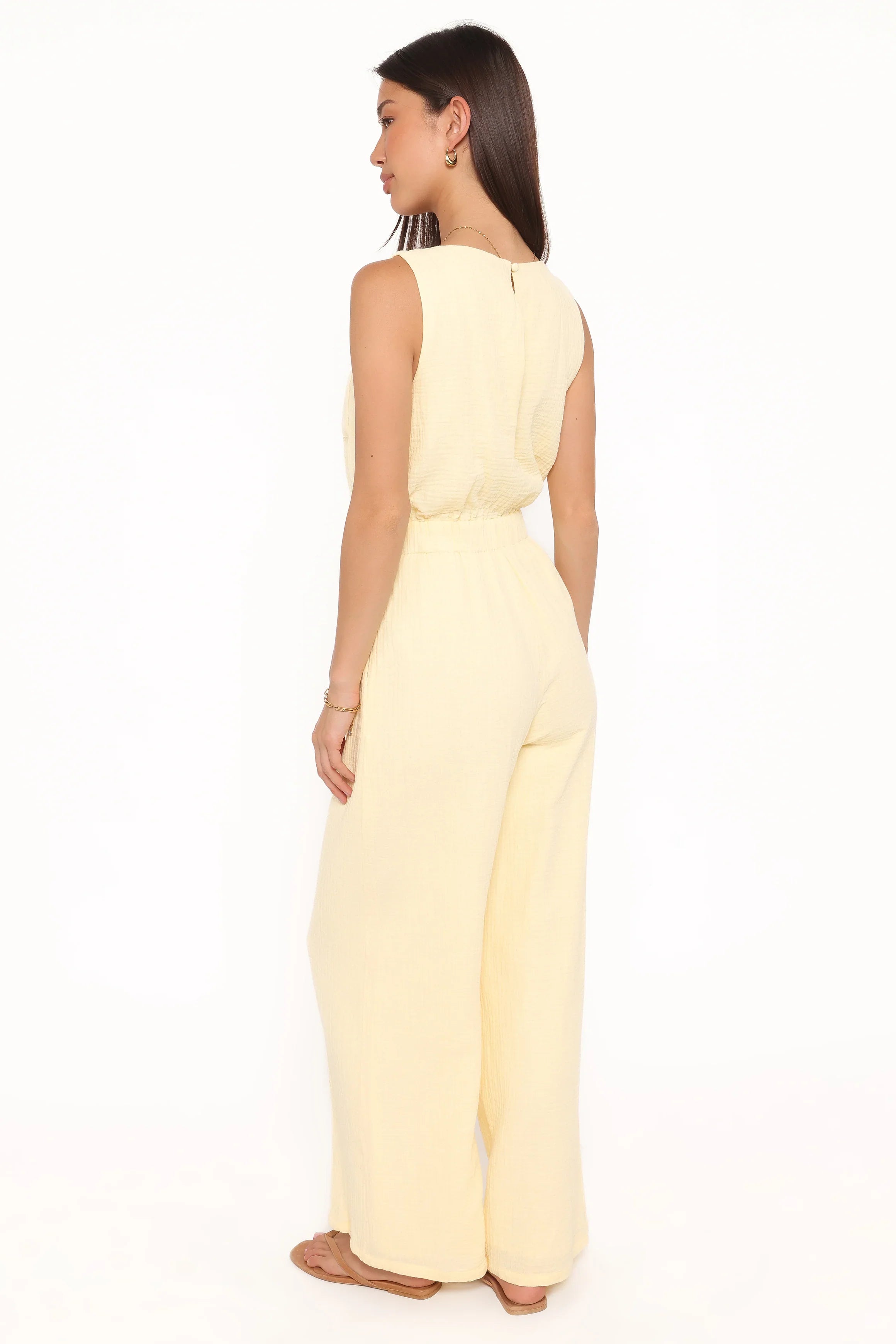 Brenna Cotton Jumpsuit Baby Yellow