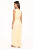 Brenna Cotton Jumpsuit Baby Yellow