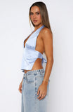 Here For Me Halter Top Blue
