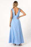 Lainey Tie Maxi Dress Blue