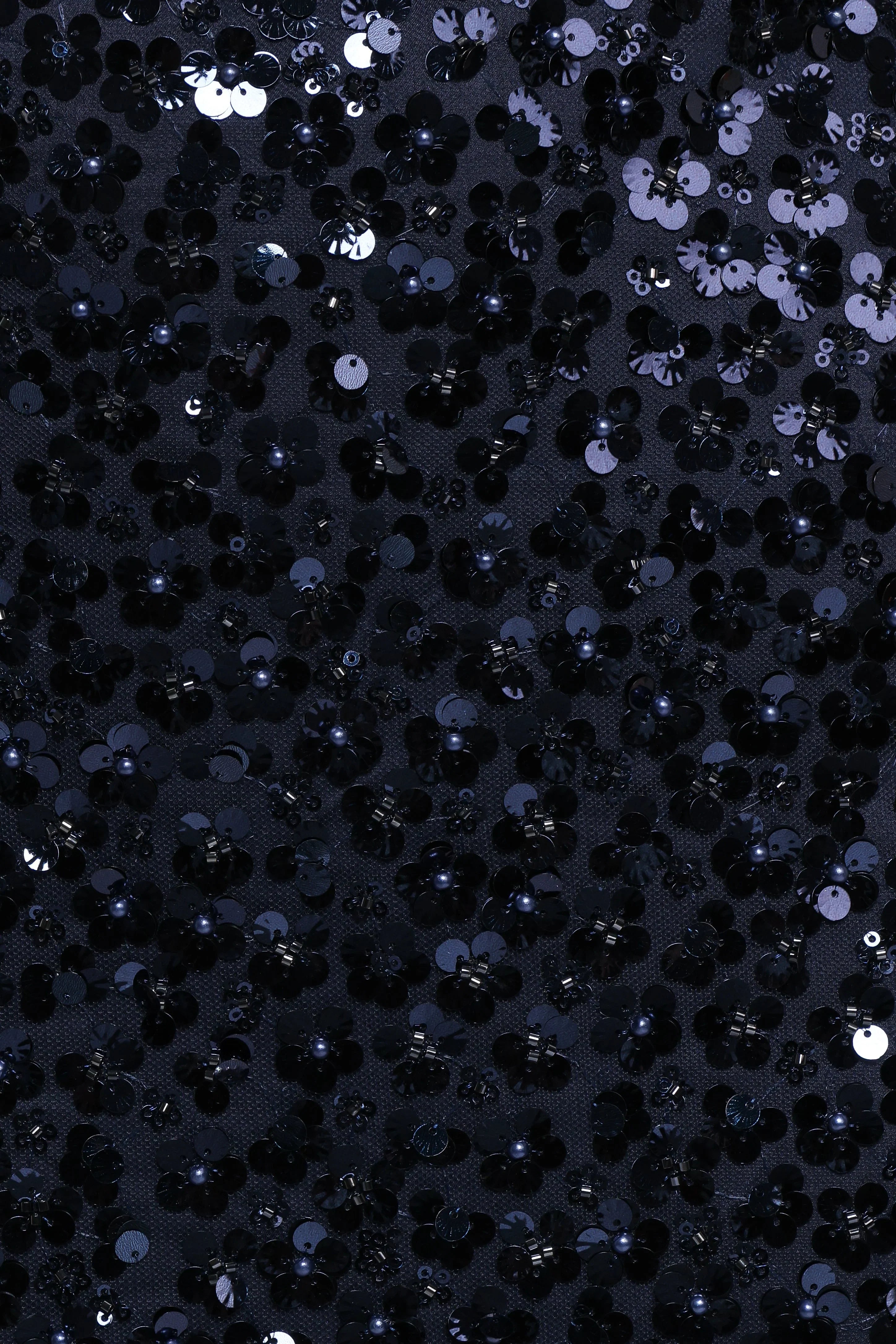 Glissy Sequin Skirt Set Navy