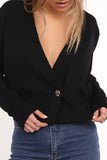 Caterina Button Cardigan Black