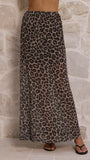 Onella Semi Sheer Maxi Skirt Leopard Print