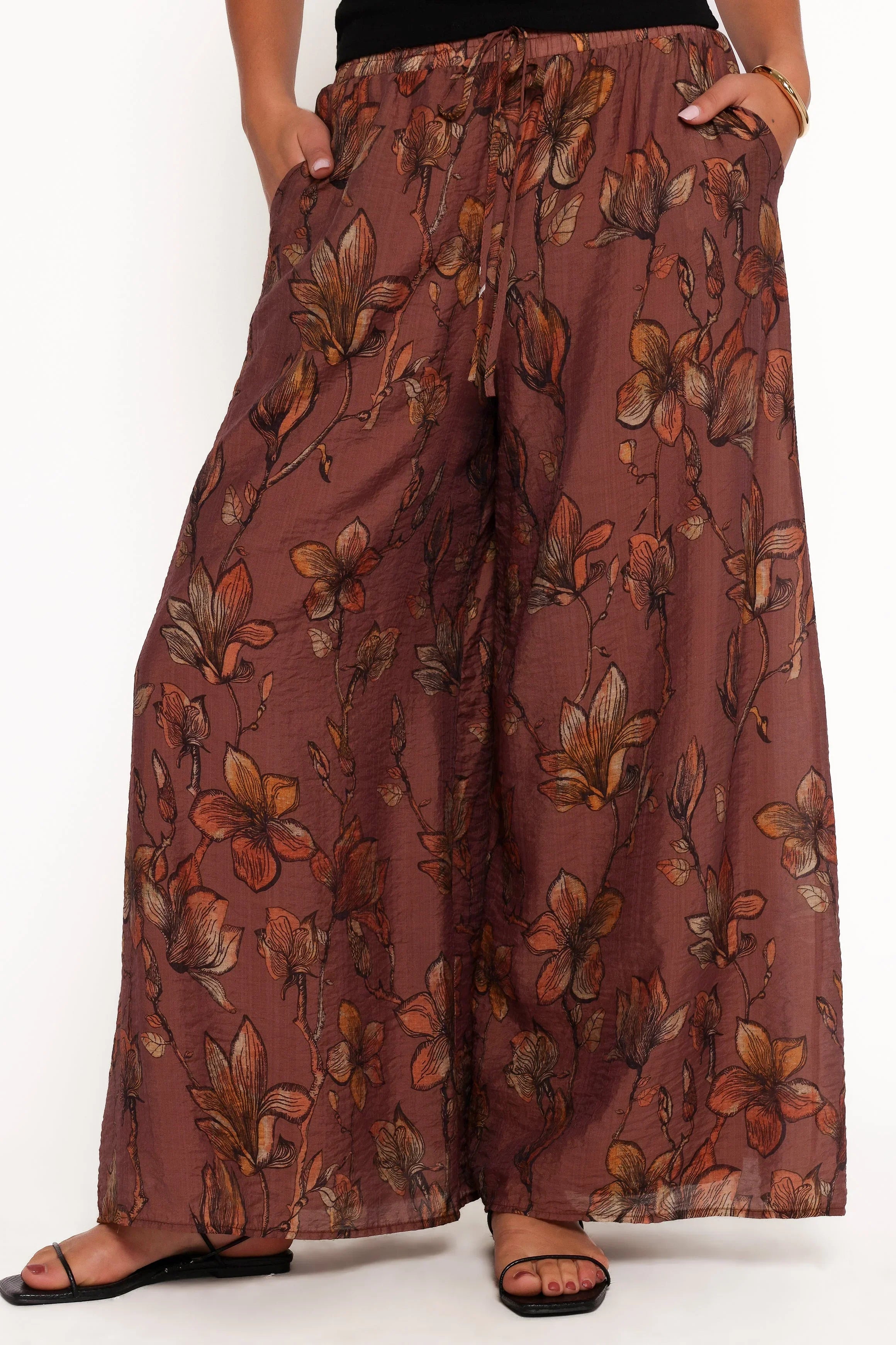 Larson Pant Brown Floral