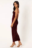 Madison Sequin Maxi Dress Wine