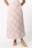 Clarissa Midi Skirt Pink Check