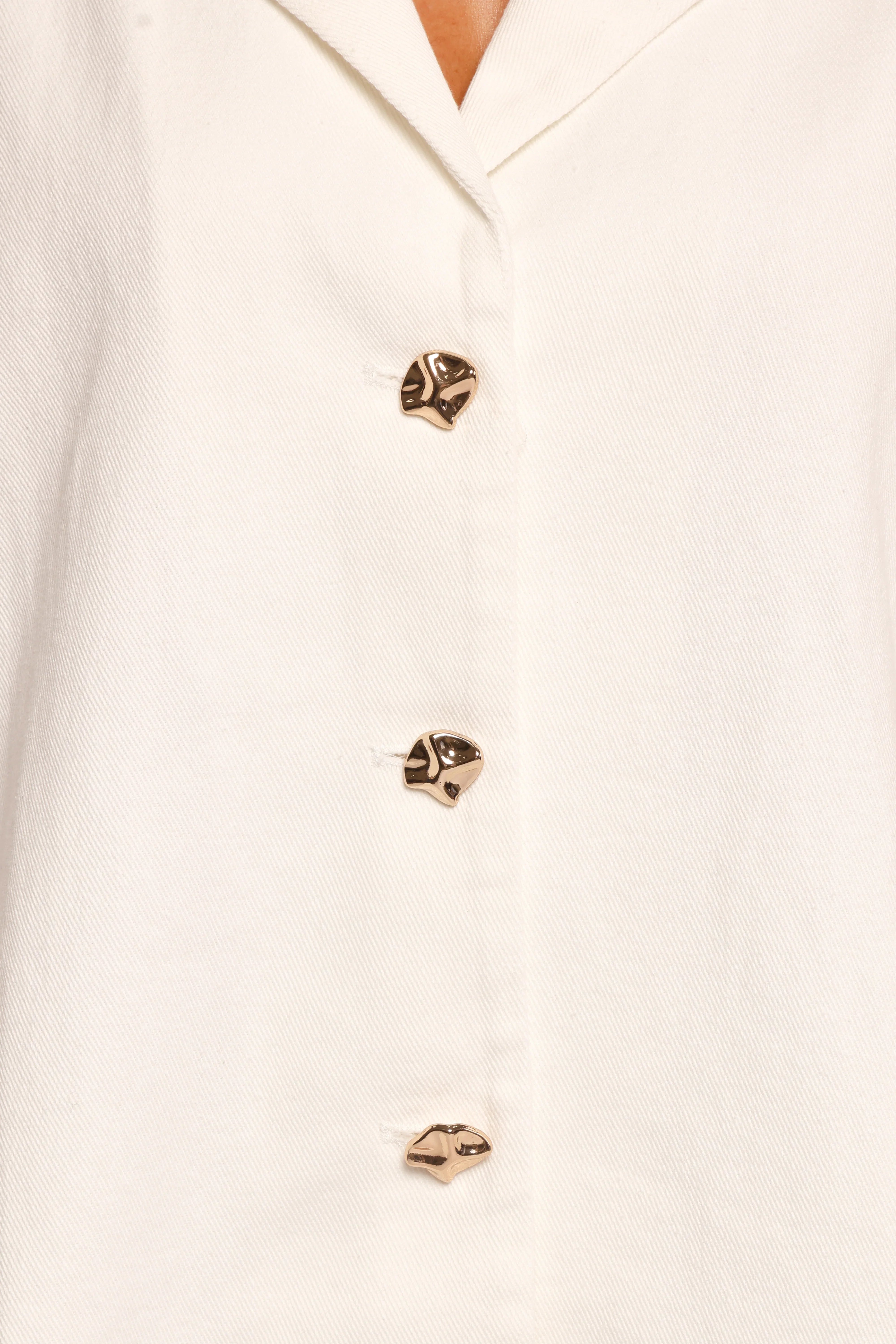 Odelia Denim Shirt Off White