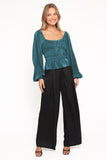 Ceppia Plisse Top Green