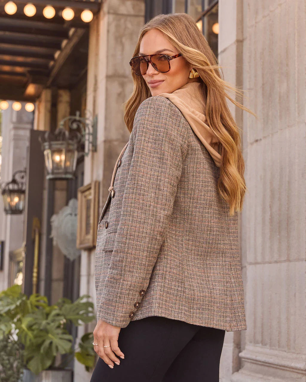 Ashberry Twofer Double Breasted Hoodie Blazer