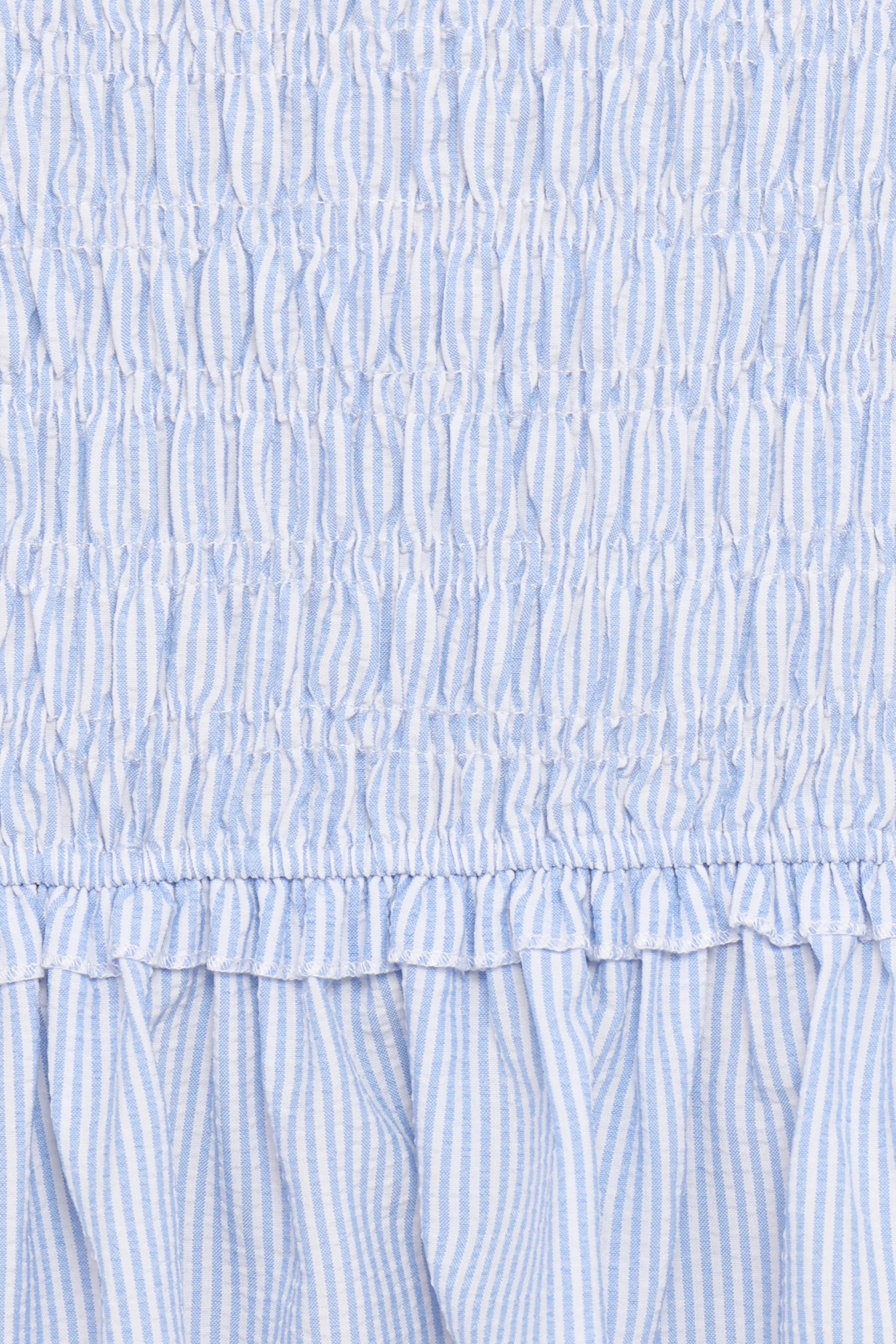 Kiki Smocked Mini Dress Blue Stripe