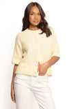 Miriam Short Sleeve Knit Top Yellow