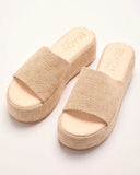 Whispered Muse Twill Platform Sandal