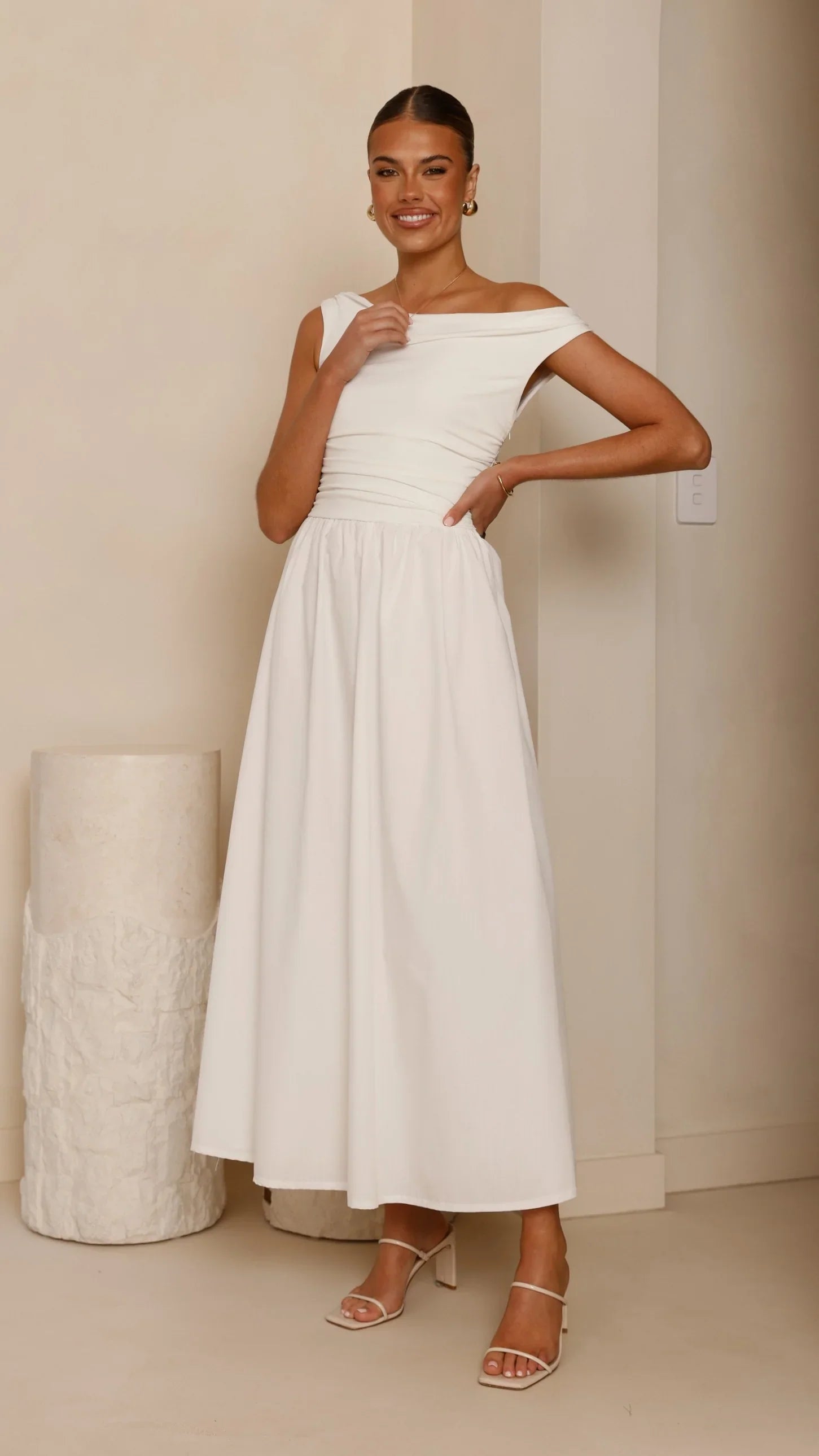 Immy Midi Dress White