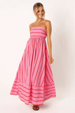 Pixie Maxi Dress Pink Red
