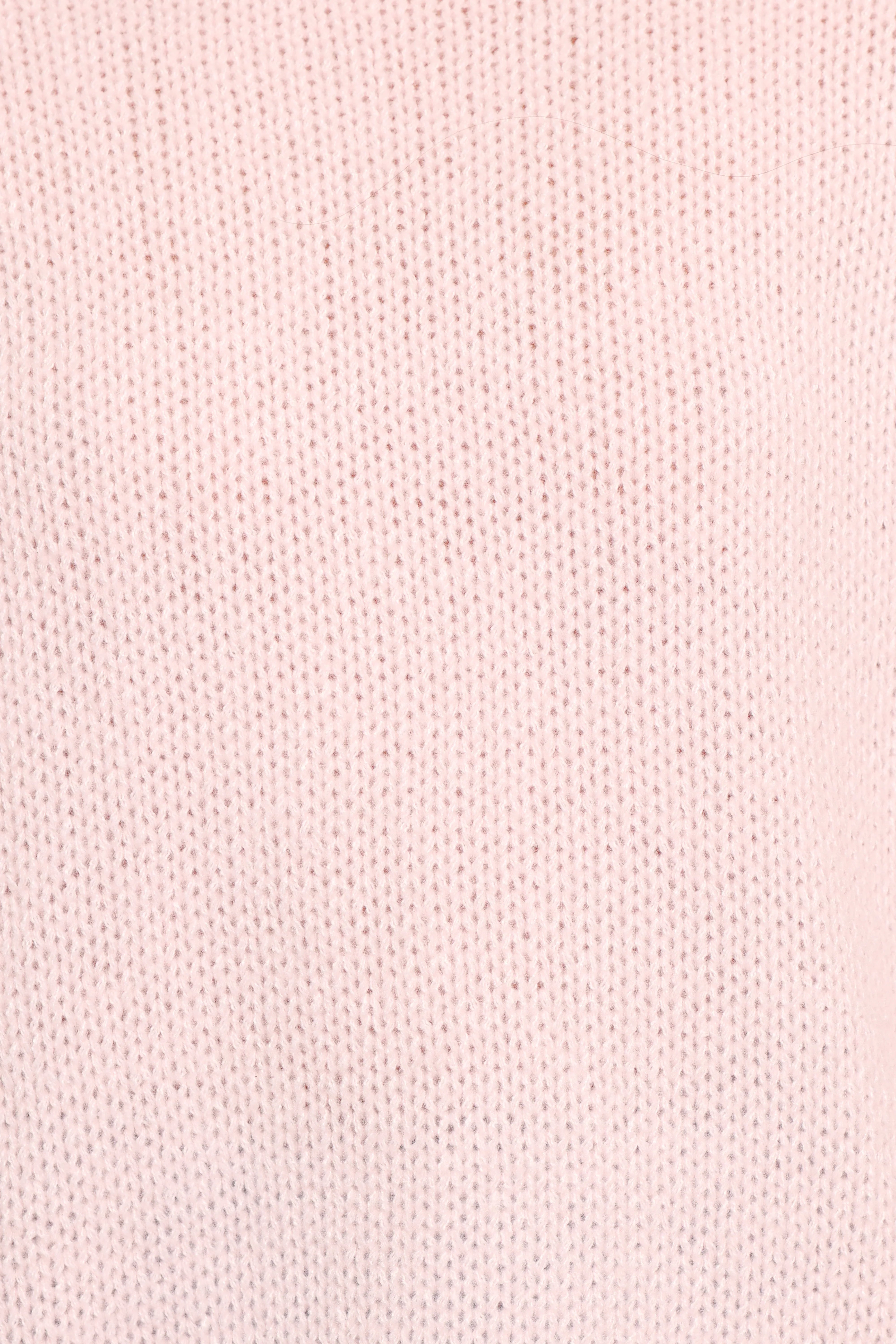 Lover Tie Sleeve Knit Sweater Pink