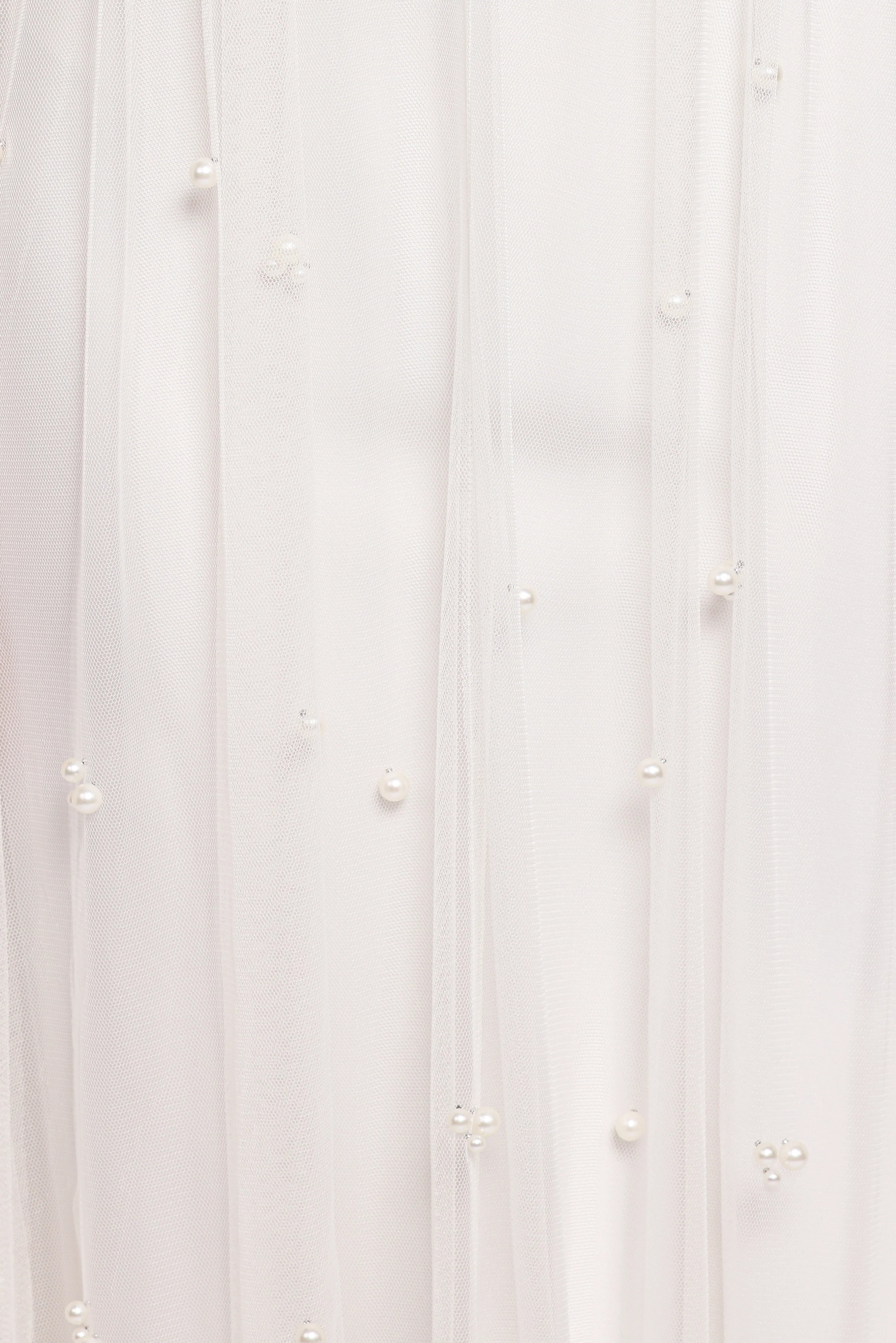 Yulia Pearl Midi Dress Ecru