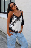 Caught Your Eye Lace Cami Top Cream Black