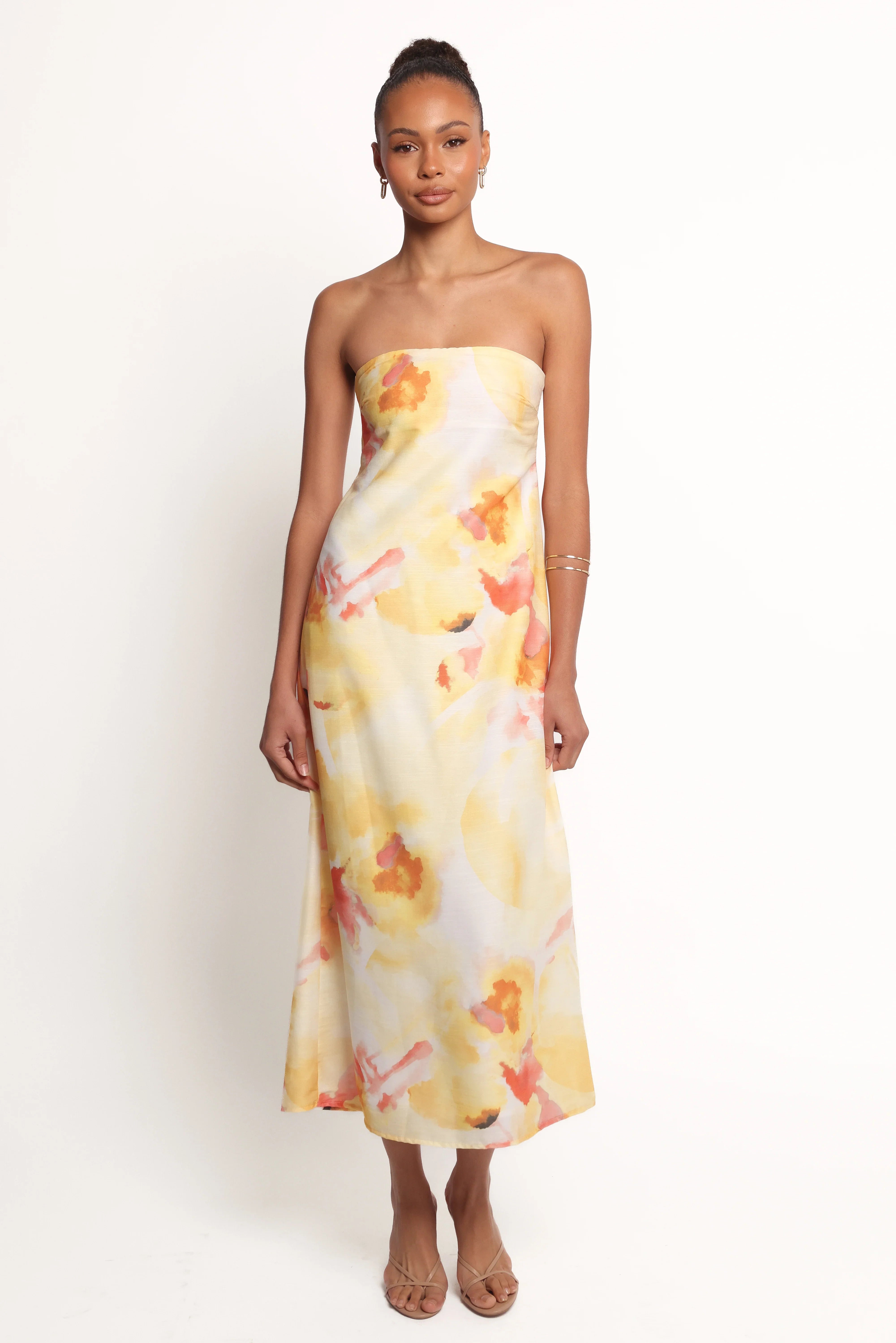 Hydra Maxi Dress Yellow Floral