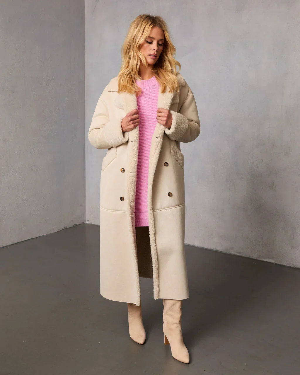 Isaura Cable Knit Sweater Dress