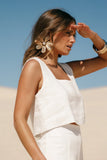 Devlin Top Cloud White