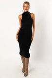 Sunni Turtleneck Midi Dress Black
