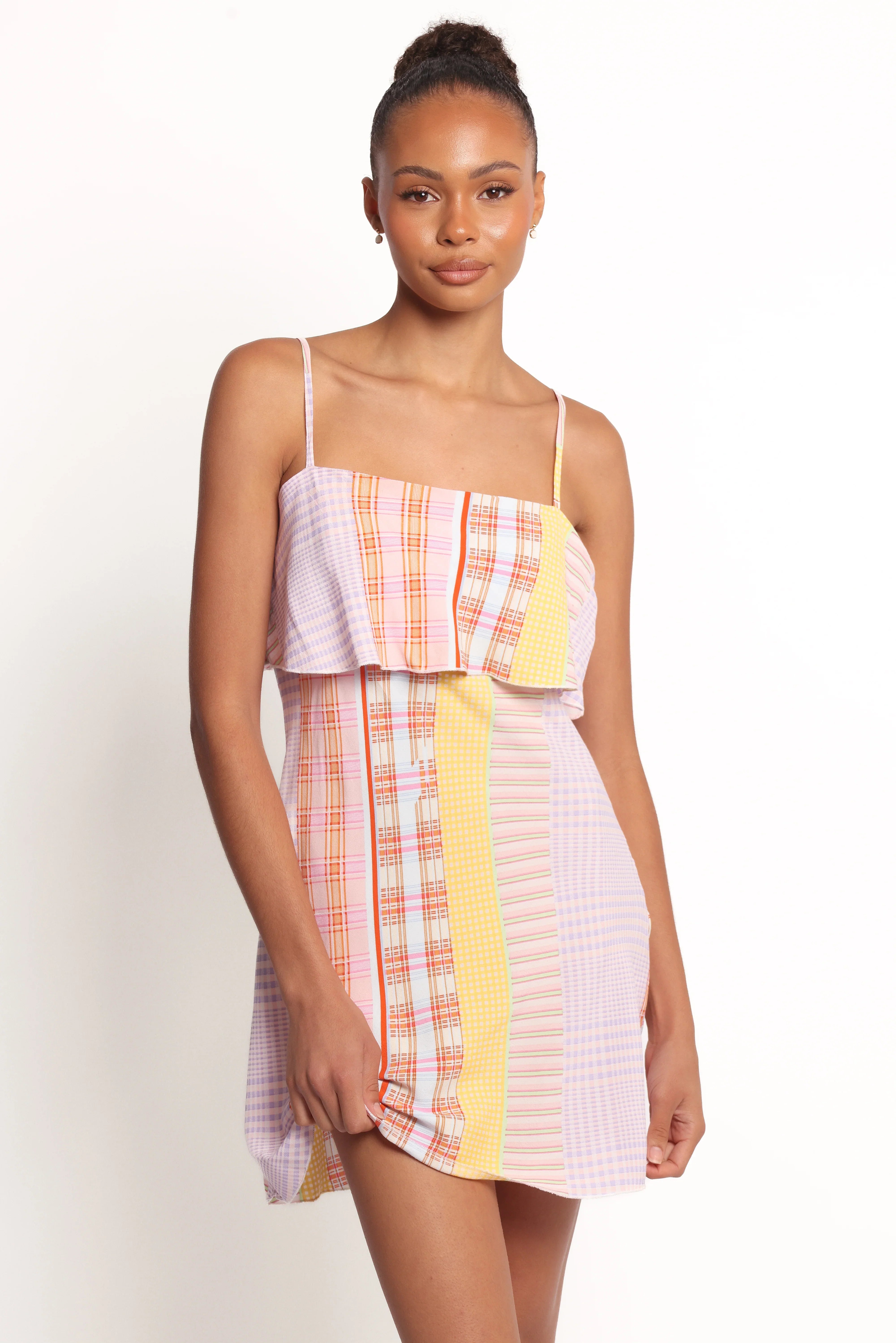 Junia Mini Dress Pink Plaid
