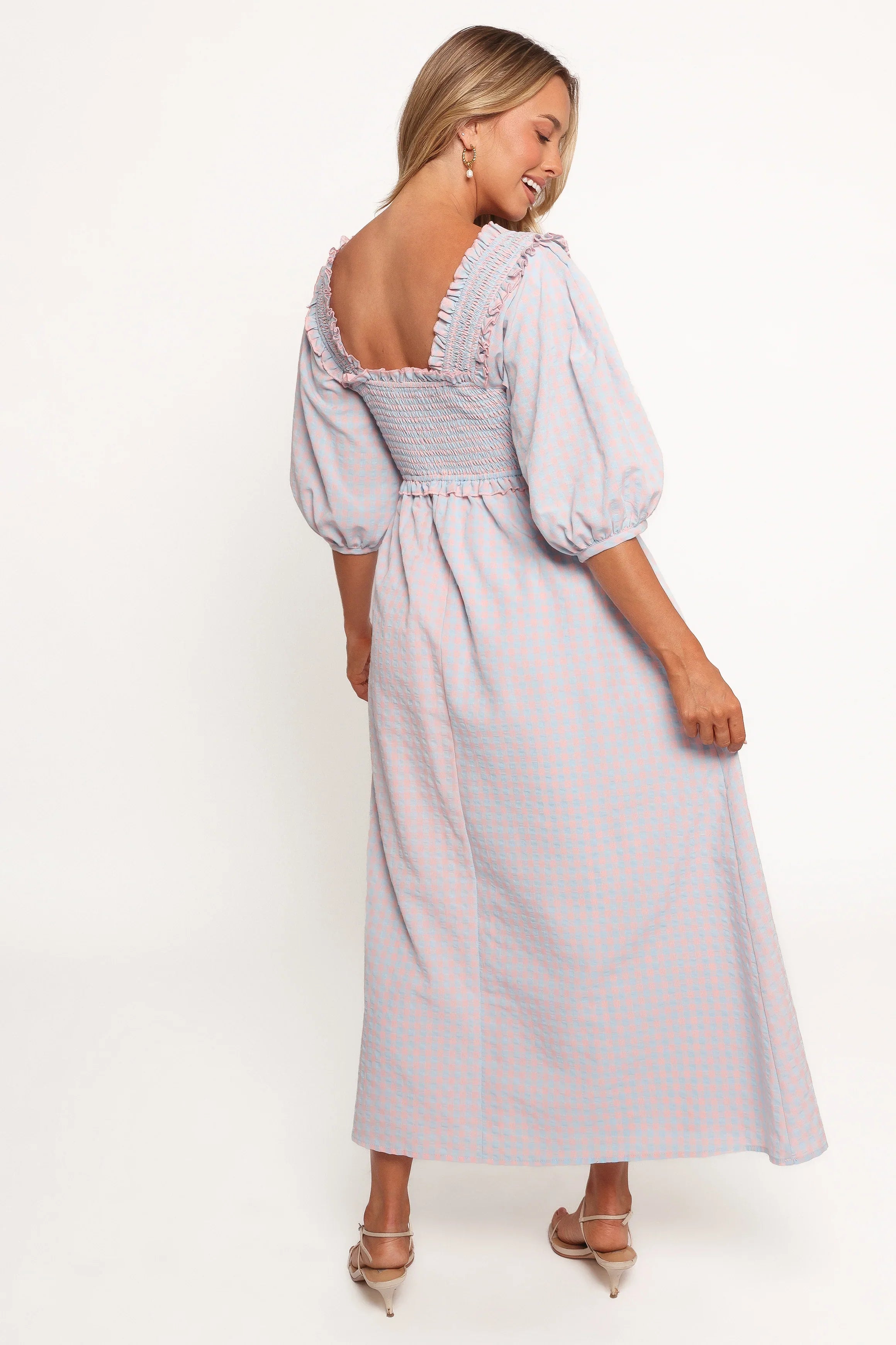 Lille Midi Dress Blue Gingham