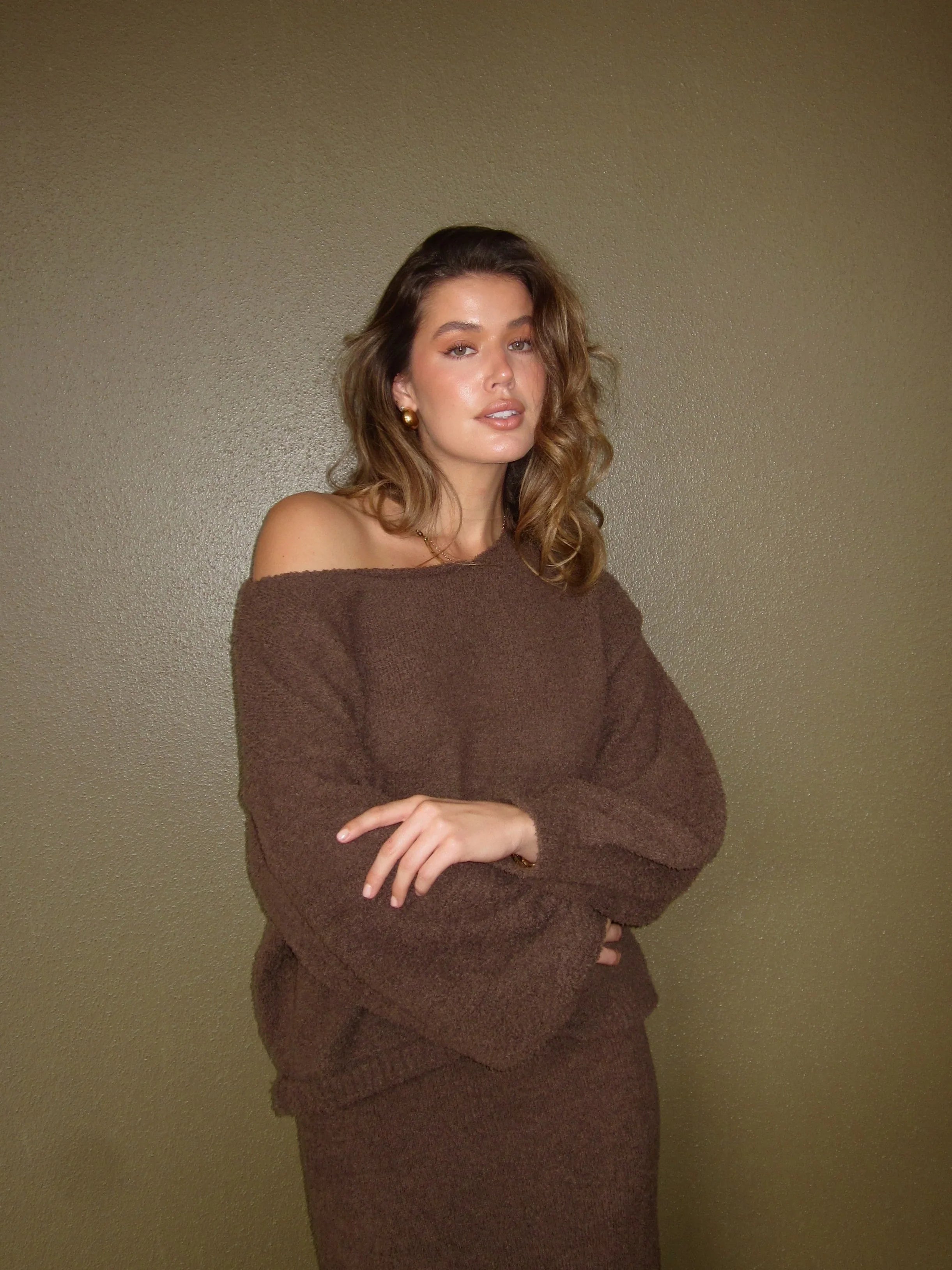 Cohen Knit Jumper Chocolate