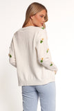 Jazzie Ditsy Flower Cardigan White