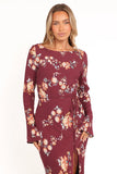 Alima Maxi Dress Berry Floral