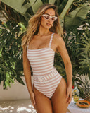Tan Lines Striped One Piece Swimsuit