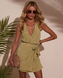 Vaycay Babe Halter Wrap Mini Dress