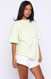 Touchdown Oversized Tee Lime Stripe