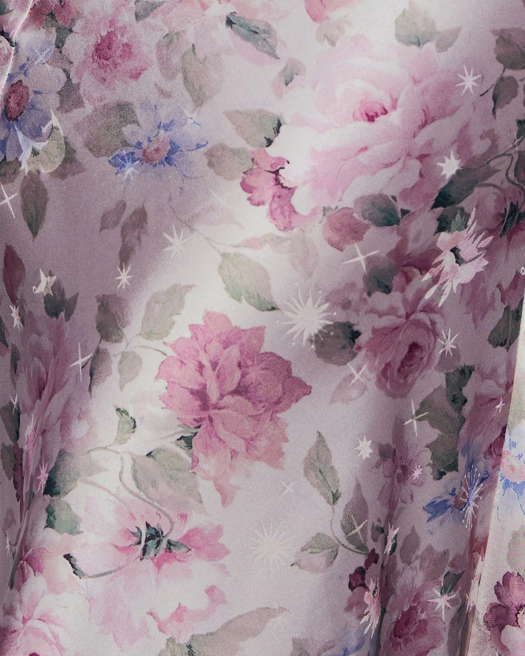 Tea For Two Floral Satin Maxi Skirt