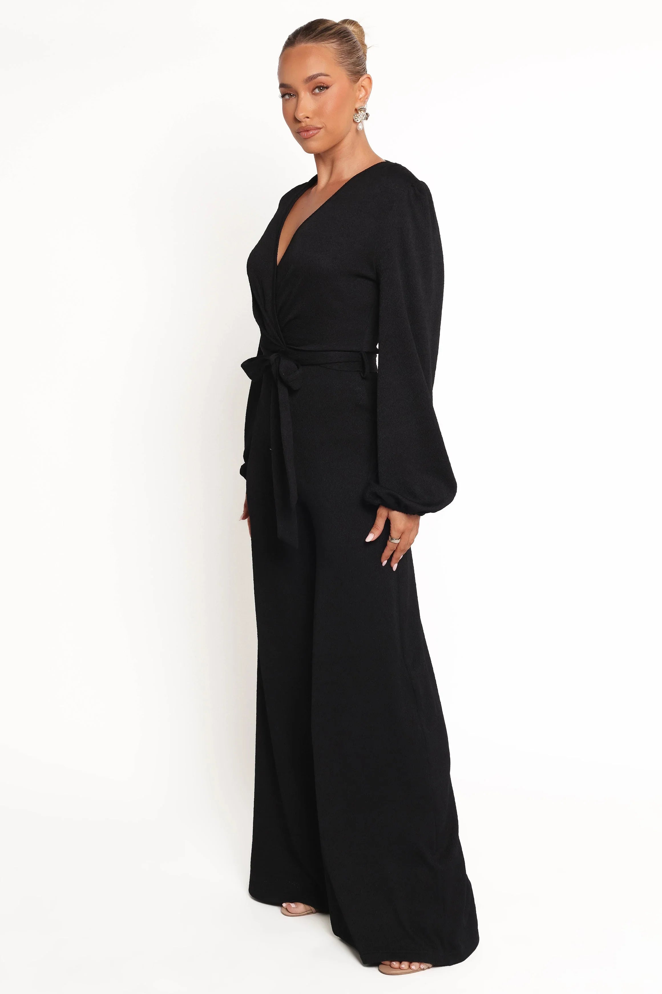 Yelena Long Sleeve Jumpsuit Black