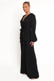 Yelena Long Sleeve Jumpsuit Black