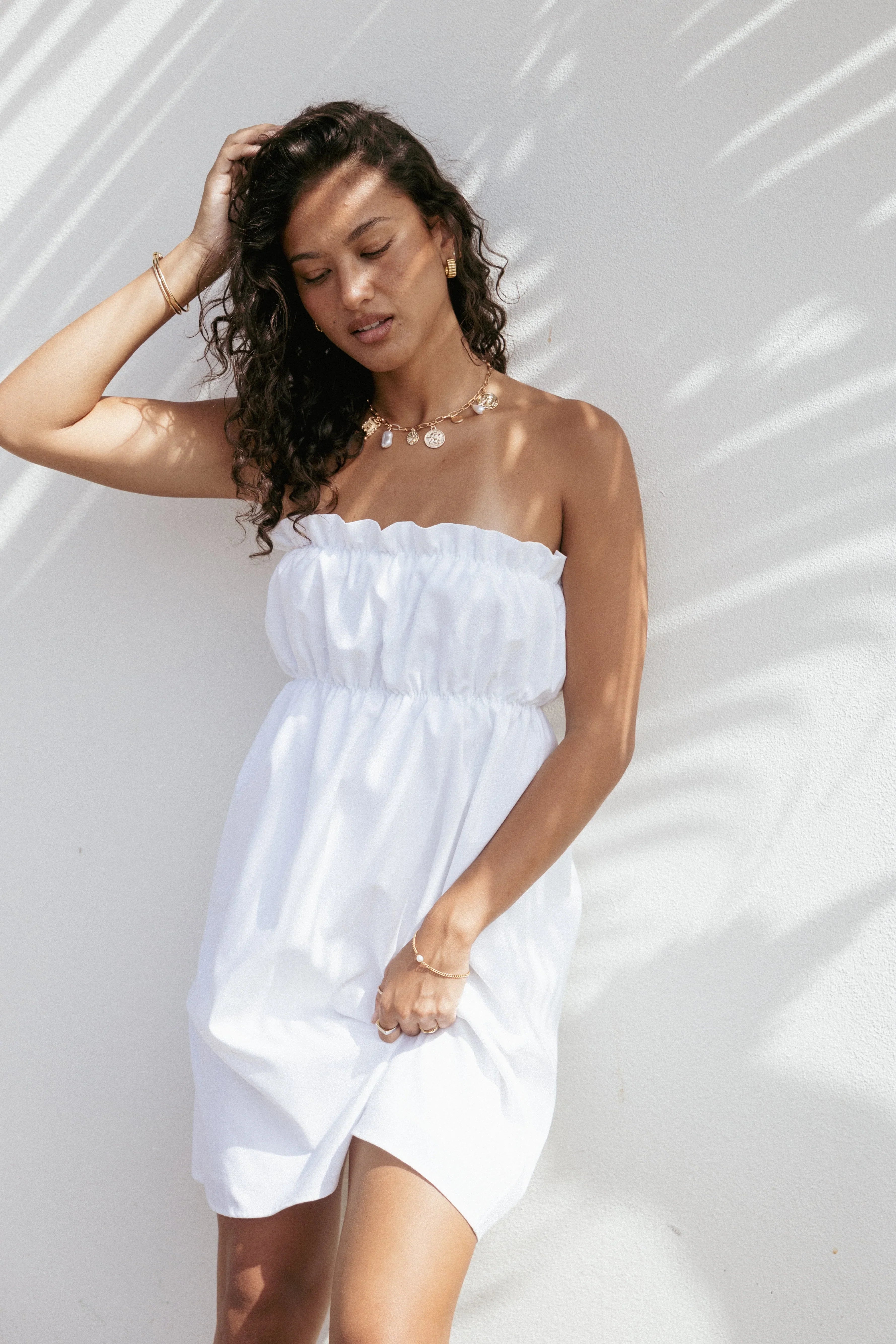 Stratton Mini Dress White