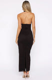 Destiny Lace Maxi Dress Chocolate