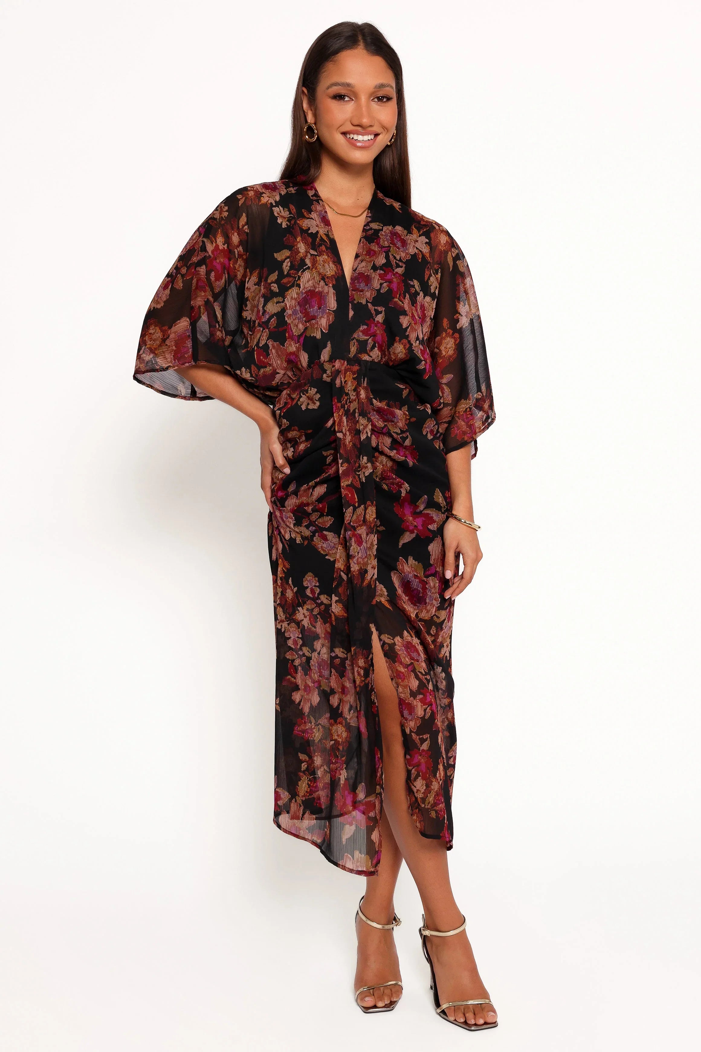 Audrina Maxi Dress Deep Night Floral