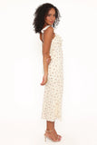 Sansa Midi Dress Yellow Floral