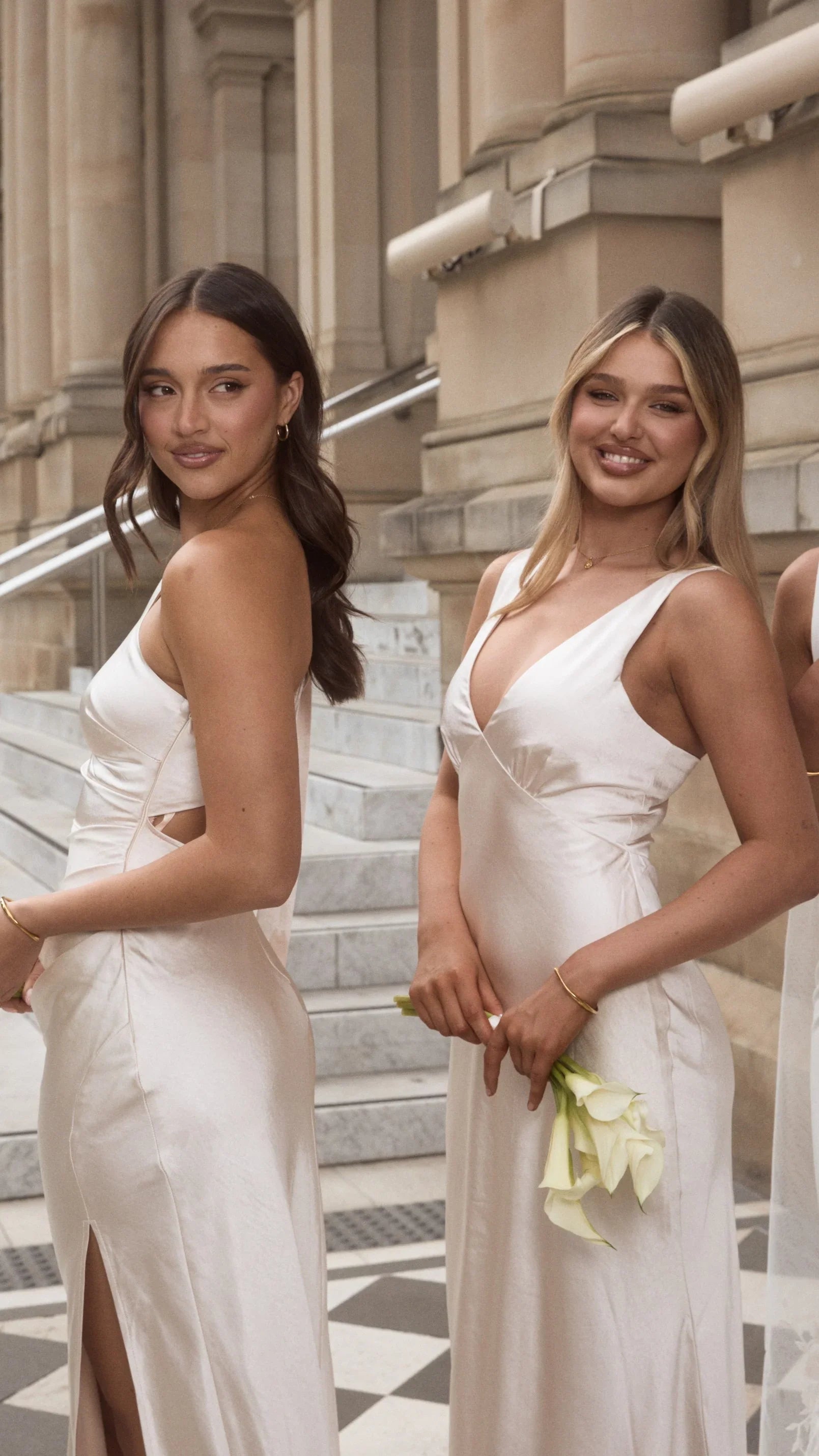 Halle One Shoulder Maxi Dress Champagne